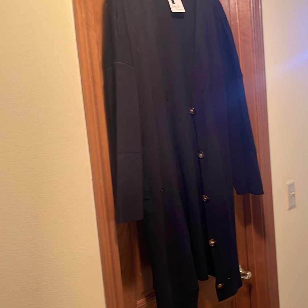 Plus size (3X) Long Black Cardigan.  New with tags.